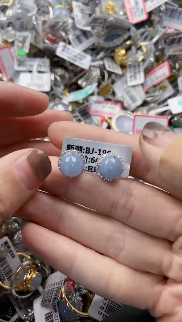 银S925镶嵌戒指翡翠10101010----6