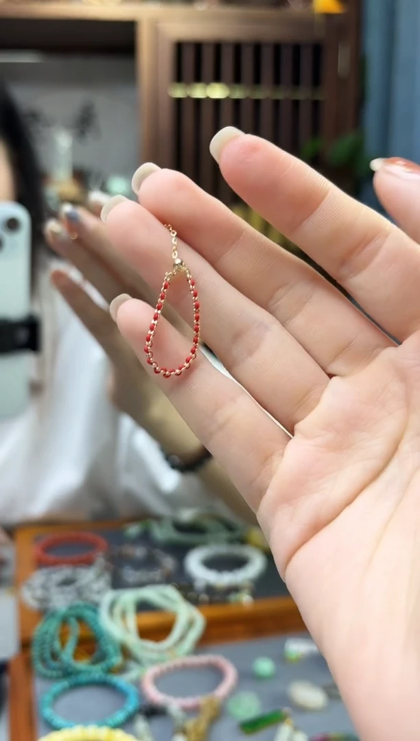 手链18K金18K金红绳配饰ZX