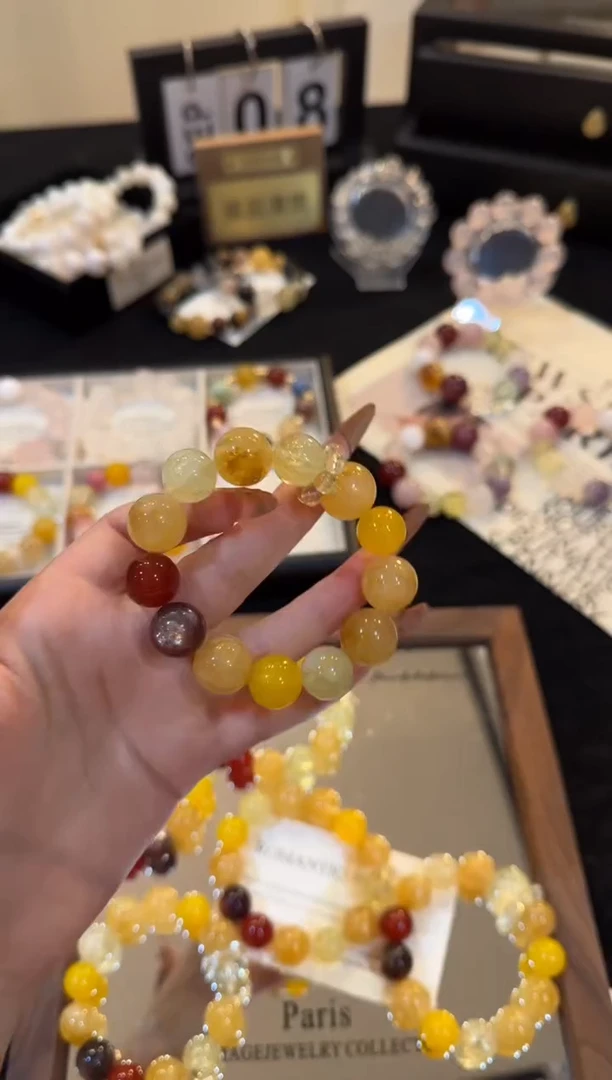 未镶嵌手链水晶蛋黄派多宝x3315