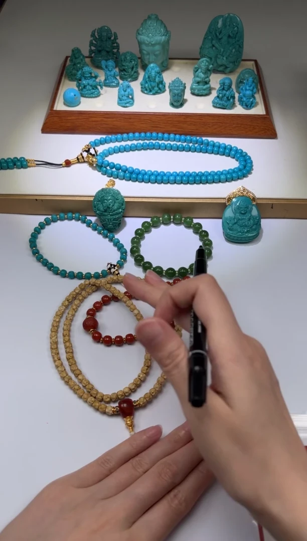 18K金镶嵌菩提手串手串手串