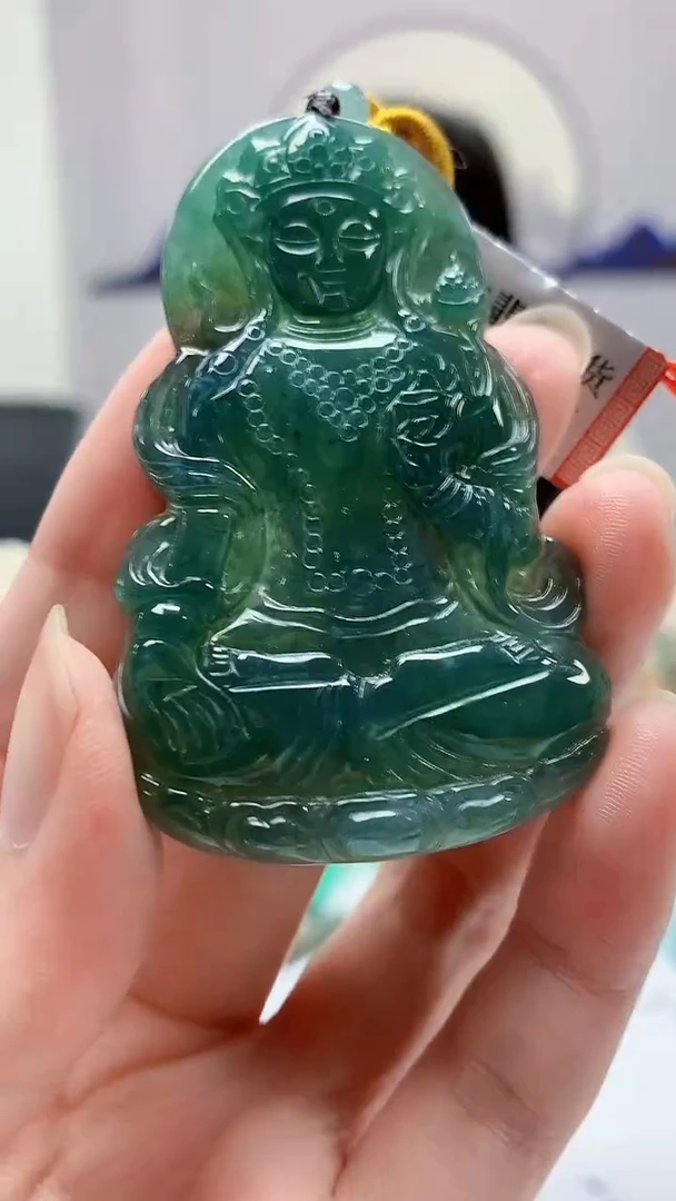 【闪购商品】定制翡翠未镶嵌4852zm-毛货挂件度母84