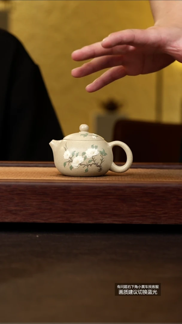 茶壶紫砂文人堂原矿定窑白泥绘小西施