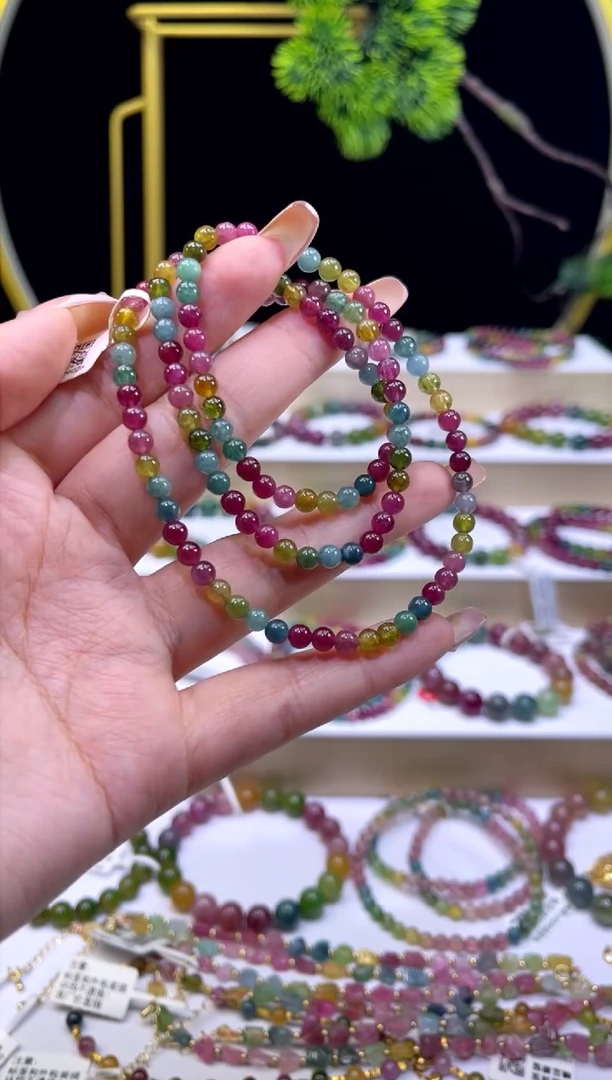 未镶嵌/碧玺4mm+单圈多样性发货