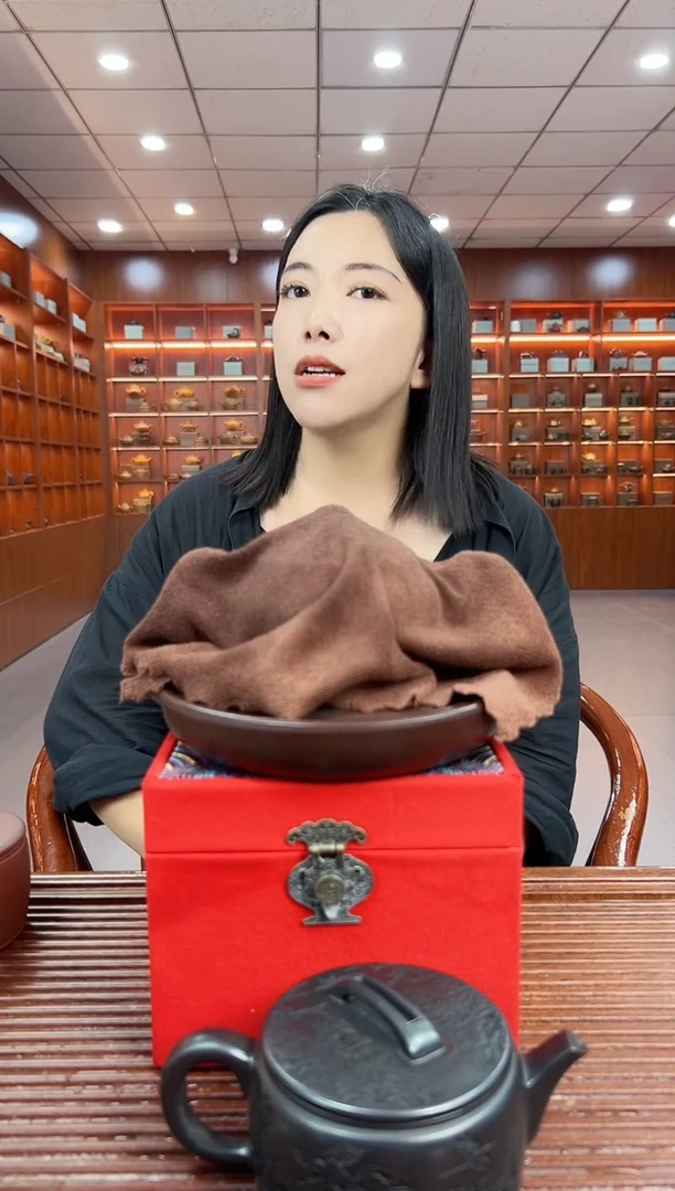 茶壶紫砂龙腾四方六方宫灯 紫茄泥 顾林芬