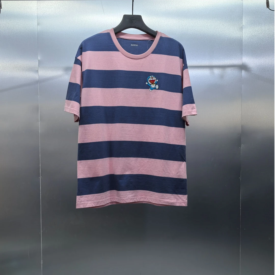 K04-50603-DOR夏季正面机器猫刺绣印花时尚圆领半袖