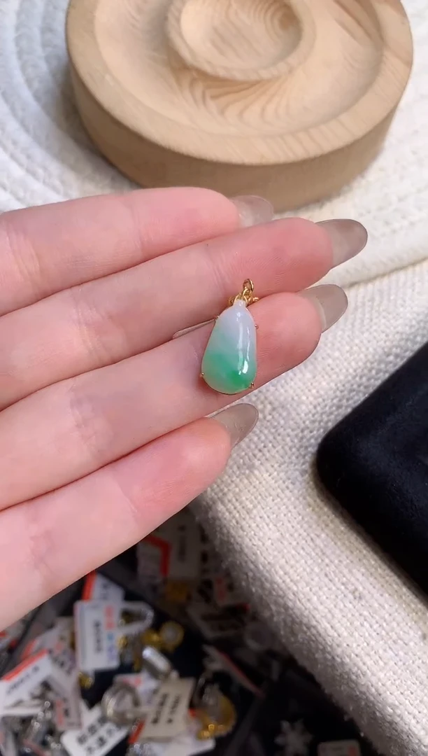 翡翠银S925镶嵌吊坠(不含链)吊坠