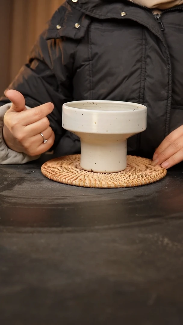 【闪购商品】瓷片泥泥手工花盆口12高11