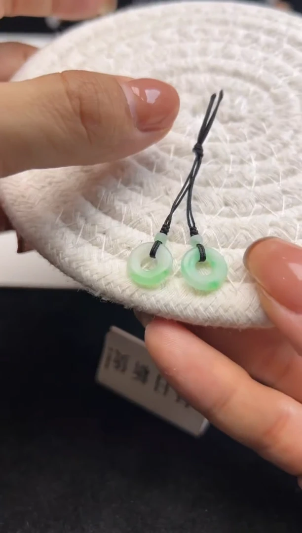 未镶嵌定制翡翠280+28绿甜甜圈-wpj163