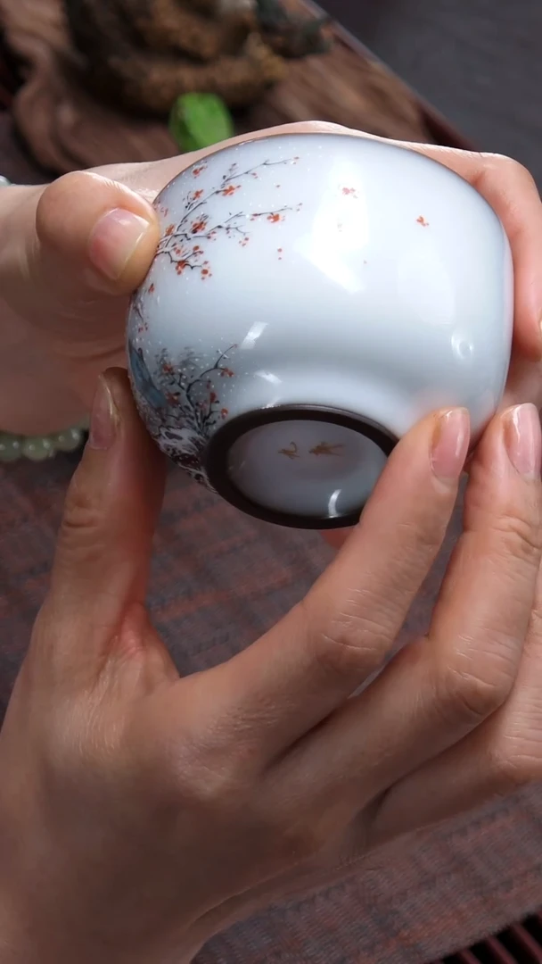 【闪购商品】紫砂茶杯九序 《松竹梅大口杯》