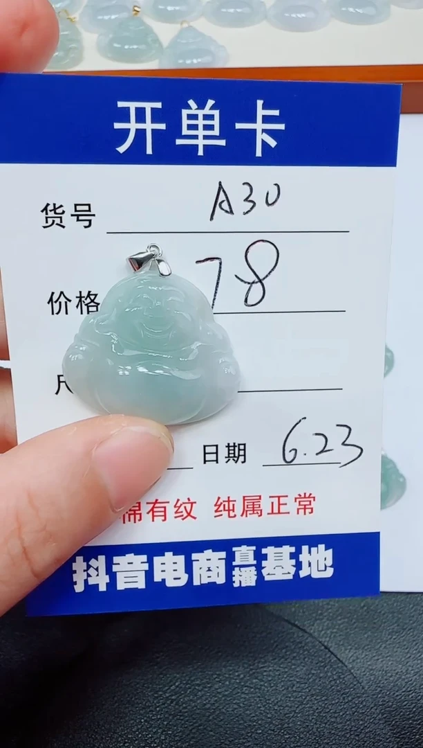 翡翠未镶嵌吊坠(赠链)A30