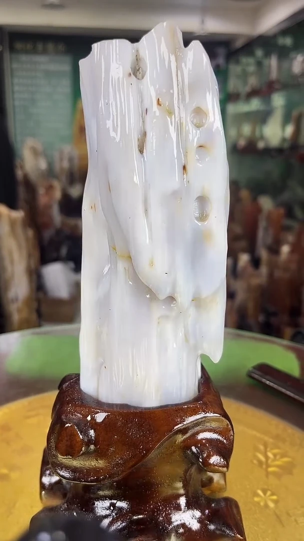 硅化玉珠宝奇石未镶嵌缅甸天然树化玉摆件