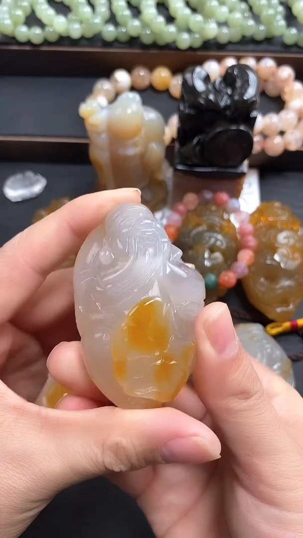 【闪购商品】玛瑙/玉髓财神未镶嵌1