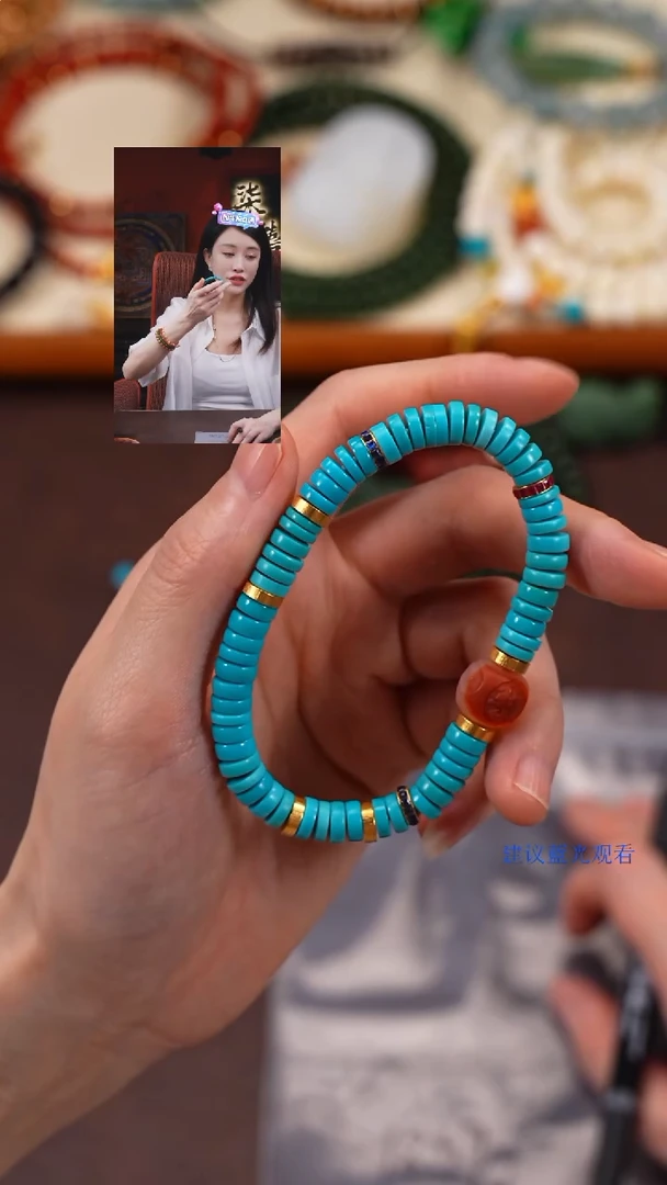 绿松石未镶嵌1大*柒禧文玩回血好物