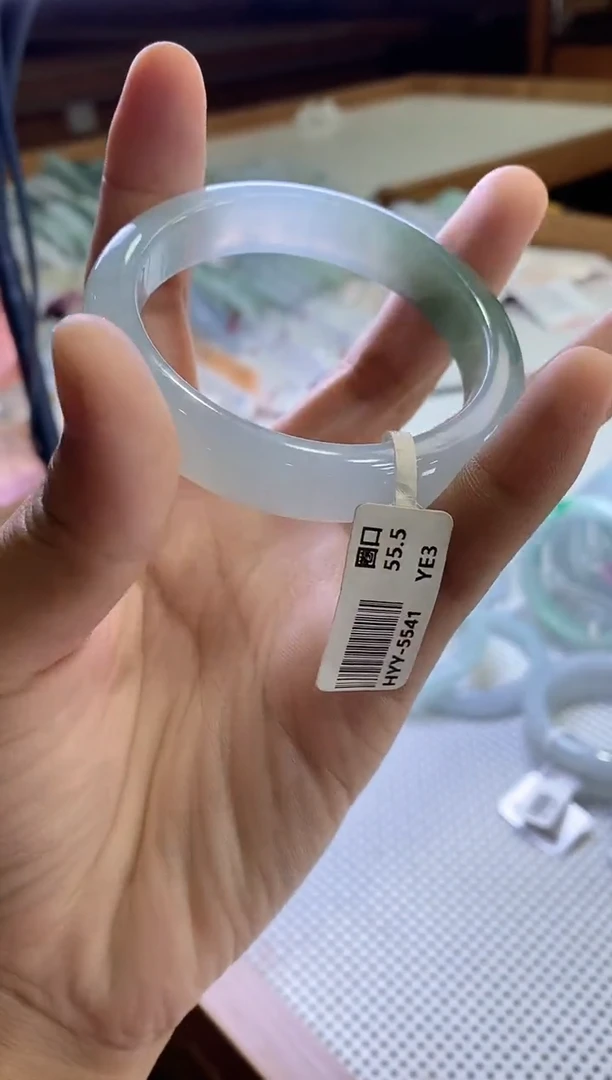 未镶嵌手镯翡翠正圈55圈口，4019