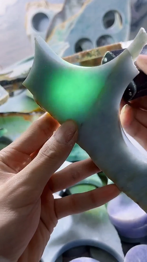 翡翠裸石缅甸翡翠A货陈5154