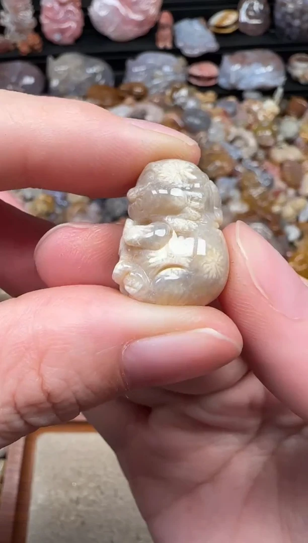 颈饰未镶嵌硅化珊瑚（珊瑚玉）048