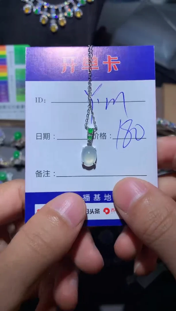 【闪购商品】翡翠颈饰银S925镶嵌定向 Y.m