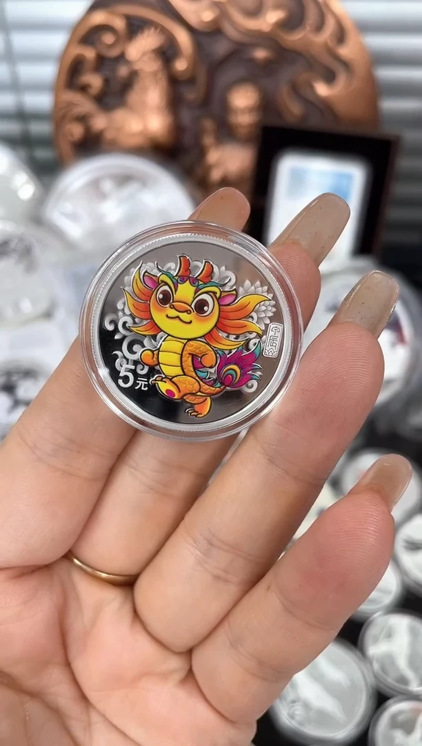 纯银2024彩银龙15克无证盒