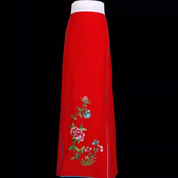 绣花裙京剧越剧戏曲舞台演出服装戏裙花旦小姐裙子腰包马面百褶裙