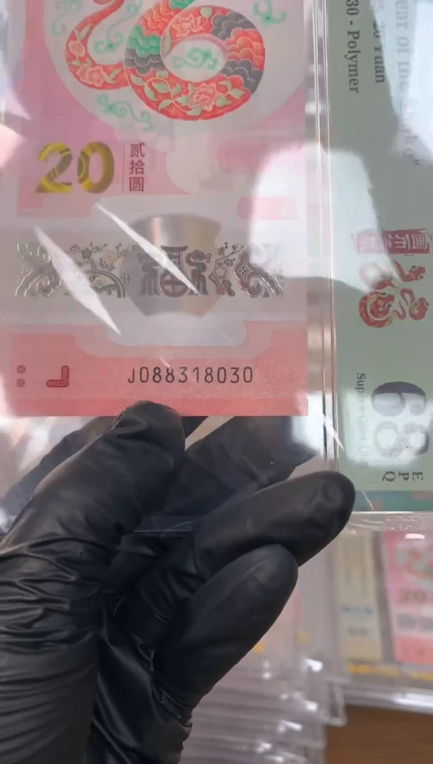 塑料2025蛇钞 真钞 评价封装 单张