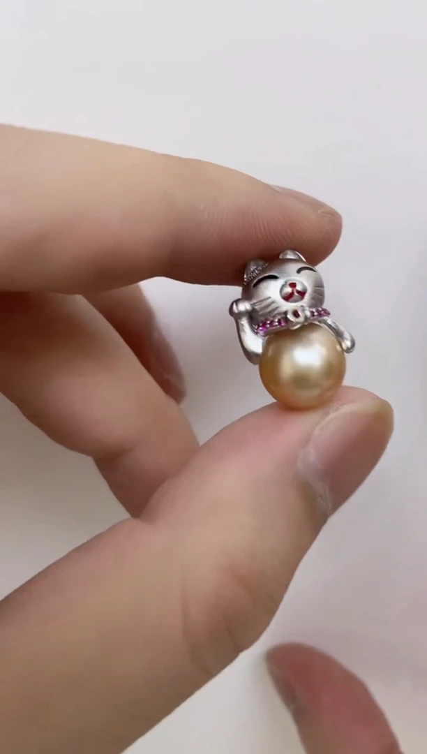 海水珍珠银S925镶嵌颈饰