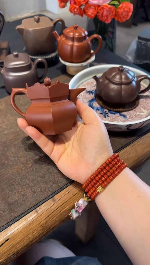 茶壶紫砂朱泥小僧帽 135cc