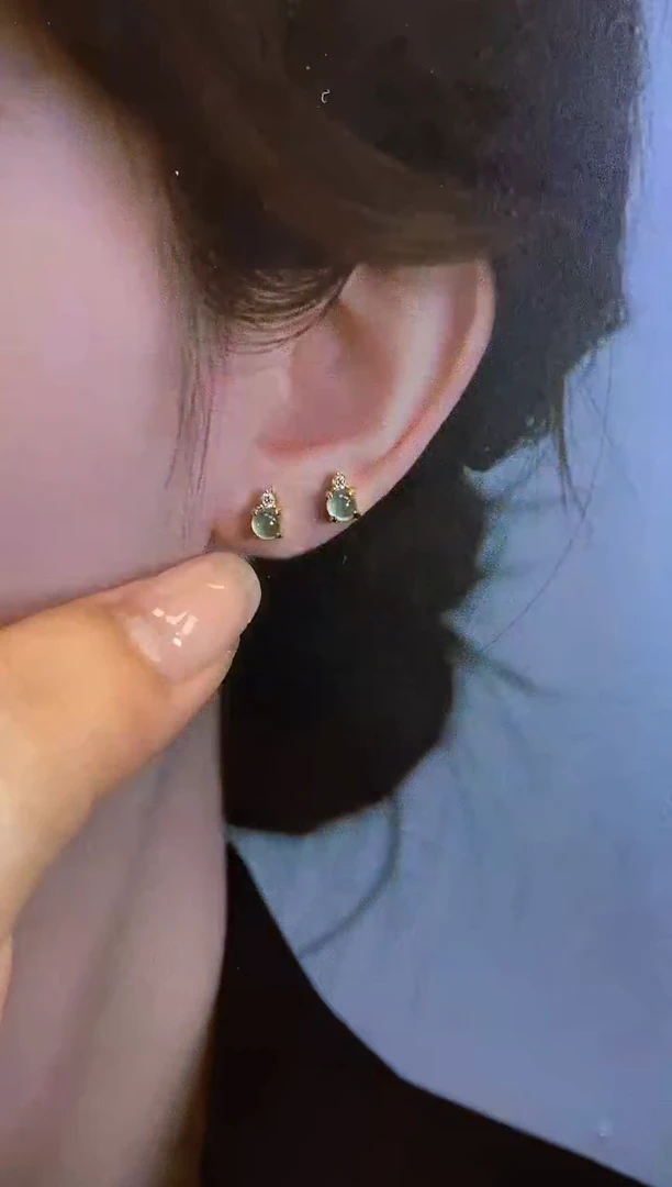 翡翠银S925镶嵌吊坠(不含链)1