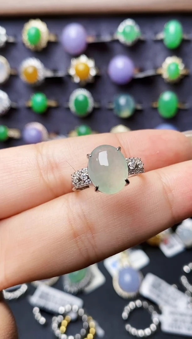 银S925镶嵌戒指翡翠1561