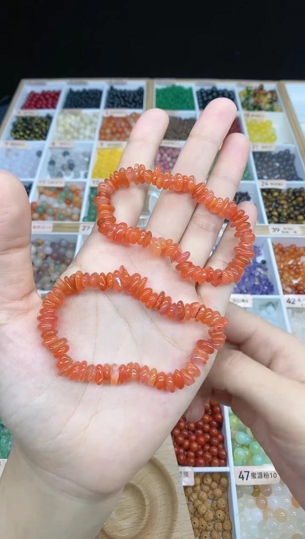 【闪购商品】南红玛瑙手串未镶嵌南红随型多样性发一