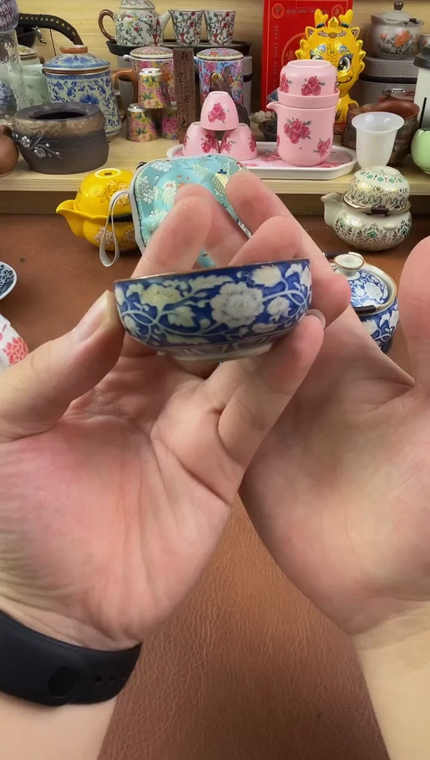 陶瓷茶具摆件旅行套组