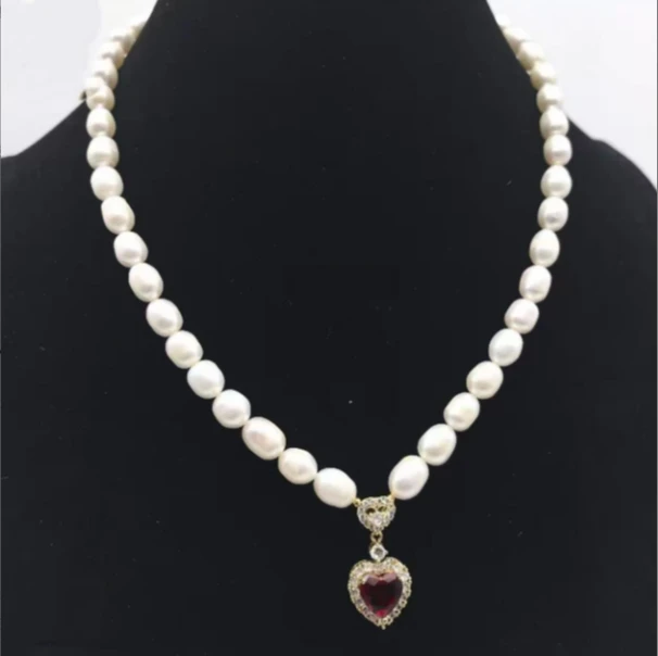 非金属珐琅项链 心心相印白色轻奢项链