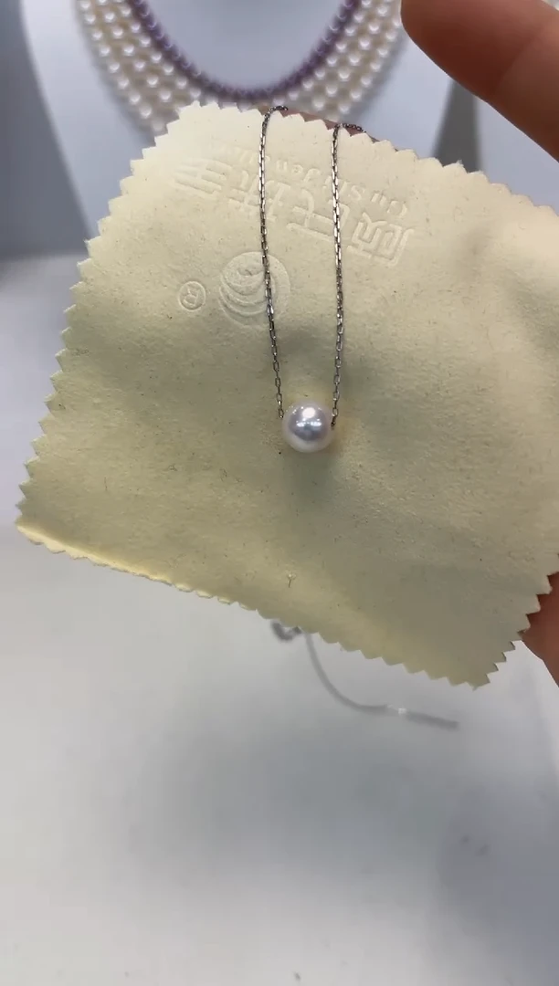【闪购商品】淡水珍珠颈饰银S925镶嵌吊坠43