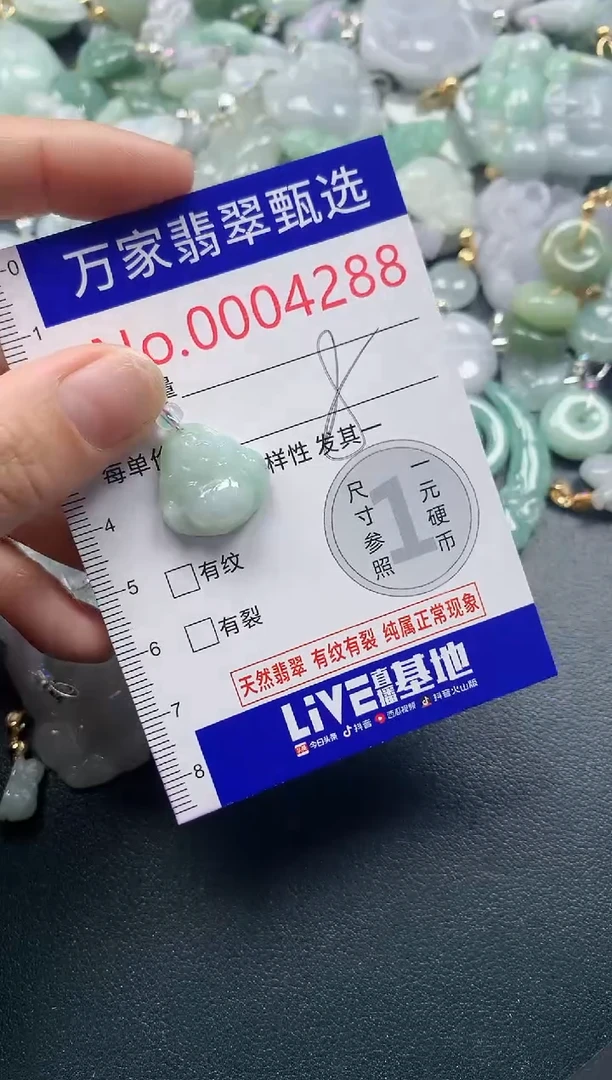 吊坠(不含链)未镶嵌翡翠4288