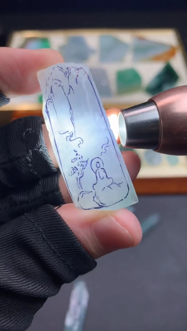 定制翡翠未镶嵌天然翡翠裸石 （含工费）