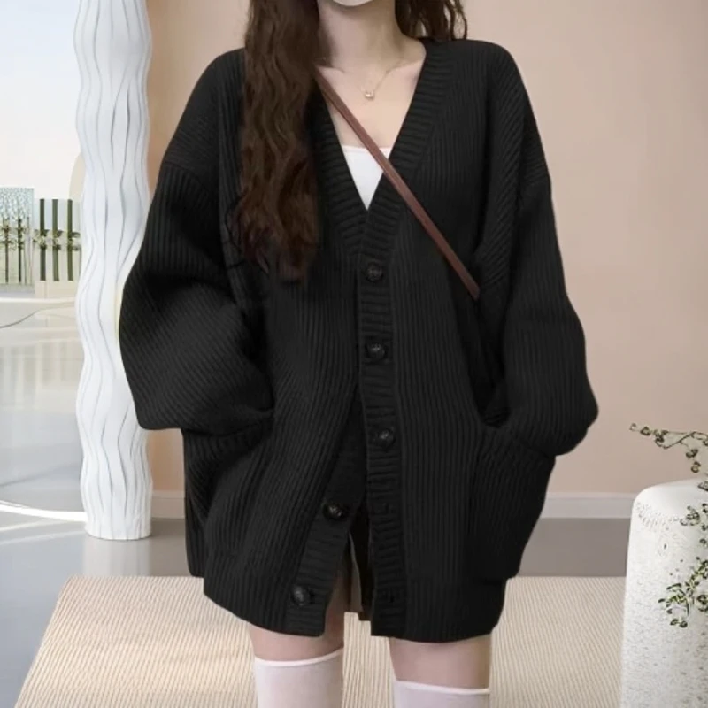 慵懒风开衫新款毛衣女秋冬体闲外套