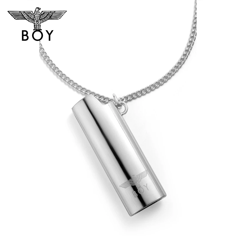 合金项链 BOYLONDON火机壳男女同款22春夏新品水波潮流项链N86008