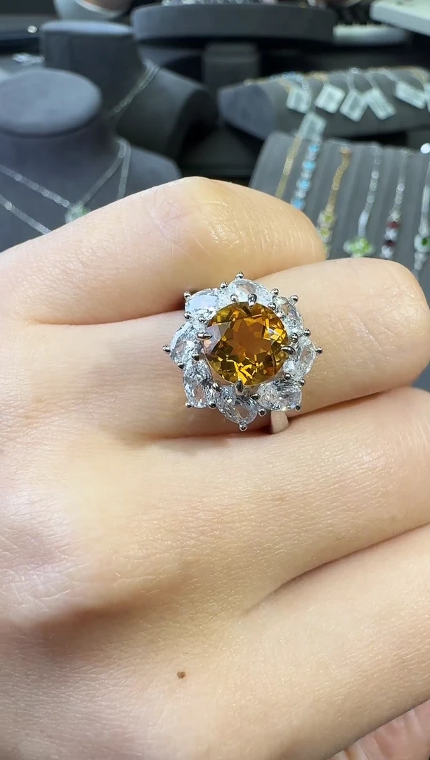银S925镶嵌戒指水晶【闪购】2.0ct/七天鉴赏