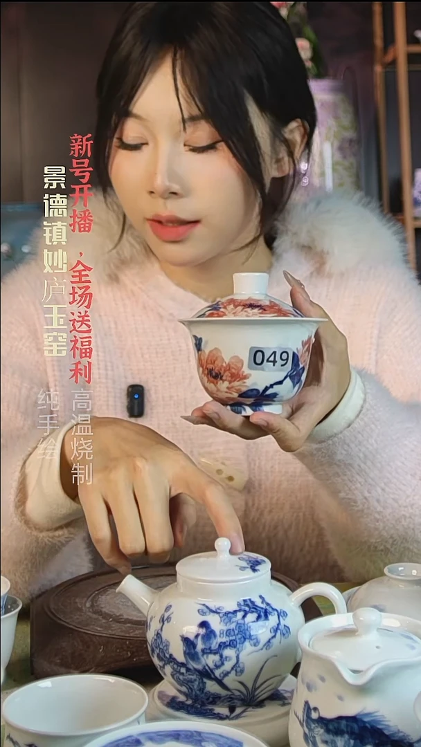 盘陶妙庐玉窑盖碗049微瑕