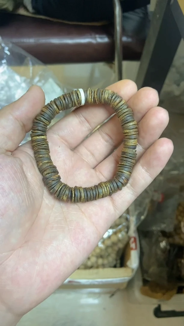 手串沉香乌身圆叶沉水随型片片珠单圈多样性发其一