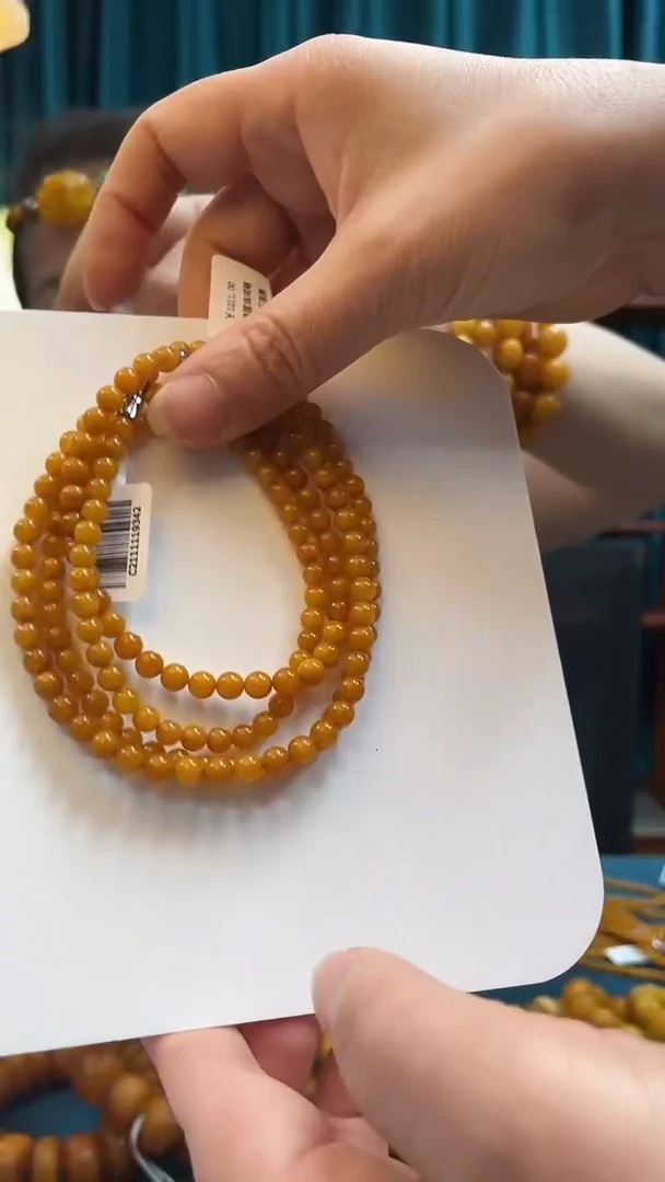 未镶嵌项链蜜蜡圆珠蜜蜡项链5-6mm（多样性只发其一）