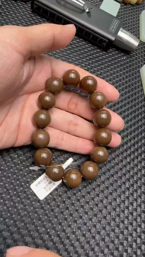 未镶嵌手串和田玉生*金山糖手串卡16