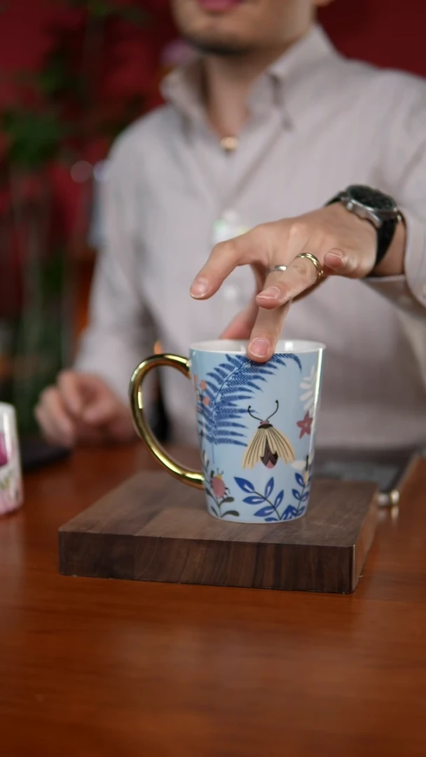 陶瓷A054 描金马克杯