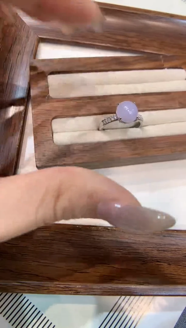 银S925镶嵌戒指翡翠戒指