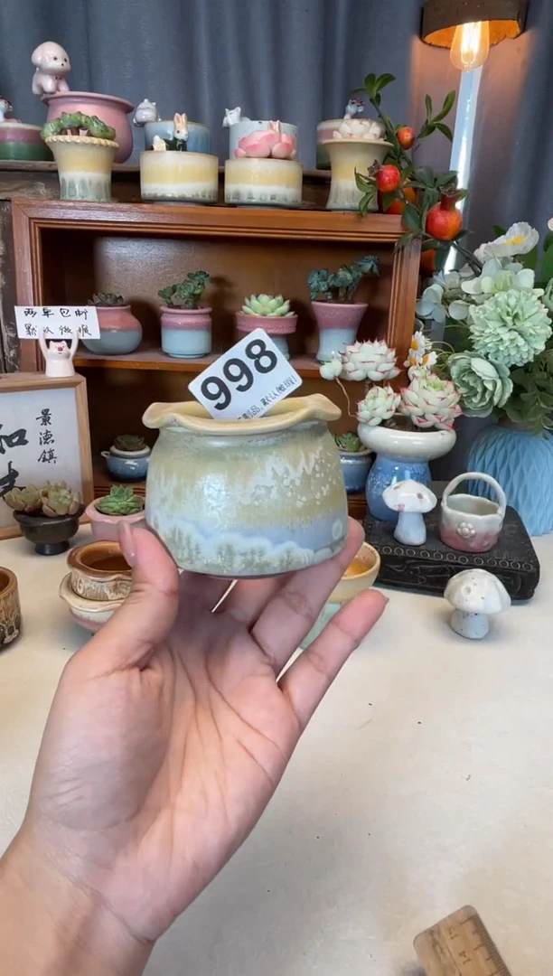 瓷片998知木小芳花盆