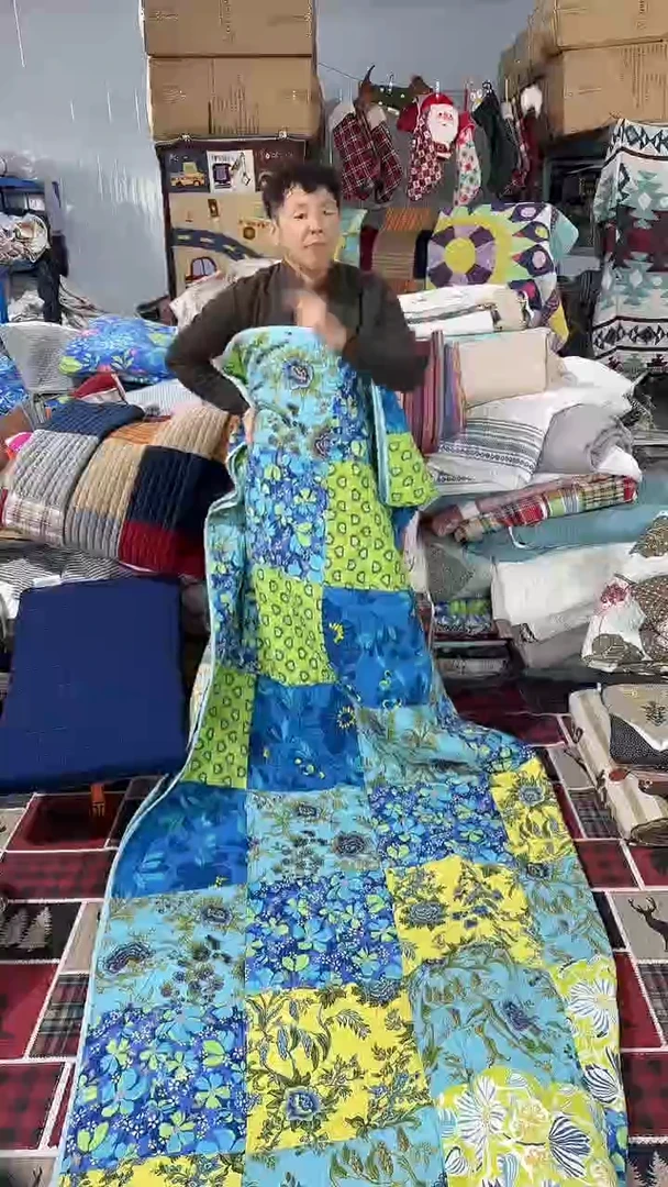 棉手工床盖三件套230*250     1号