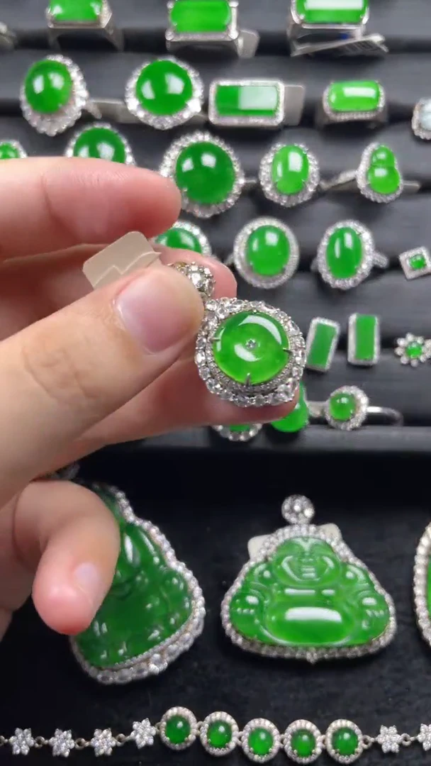 颈饰银S925镶嵌翡翠翡翠