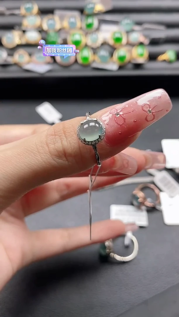 【闪购商品】翡翠戒指银S925镶嵌1111