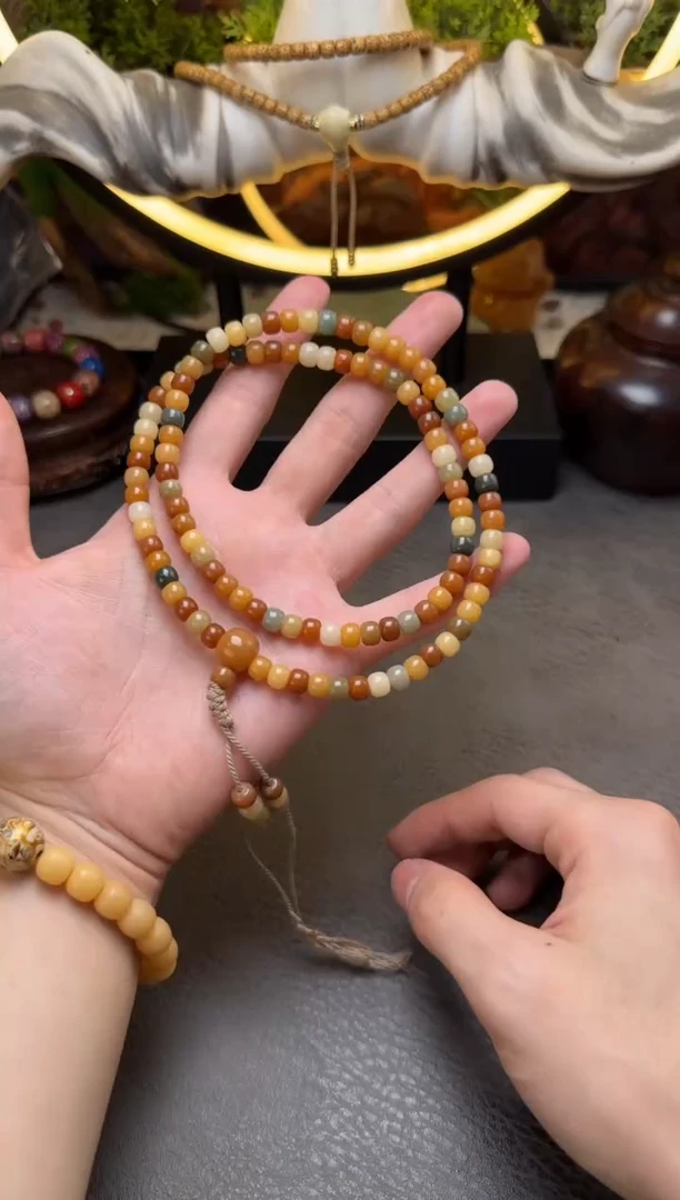手串菩提根/象牙果稻香玉米桶珠108颗