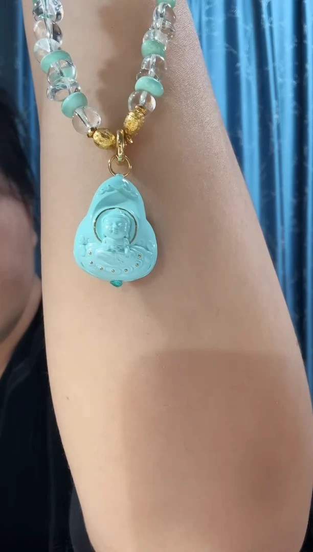 未镶嵌绿松石项链绿松石项链