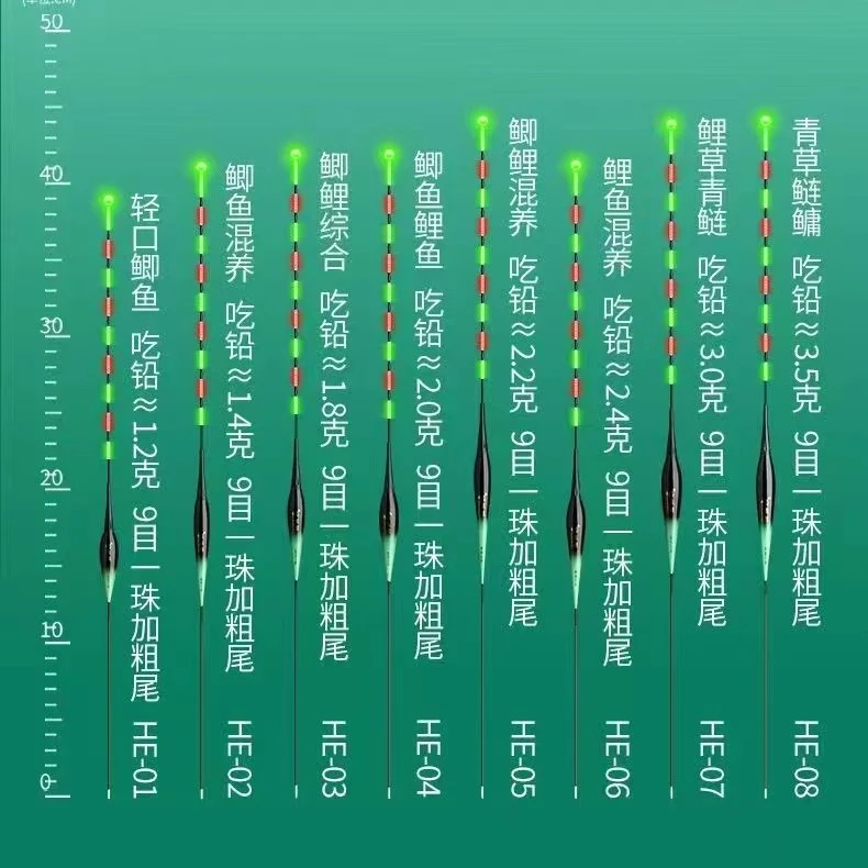 战春秋咬钩灯珠款变色高灵敏电子漂